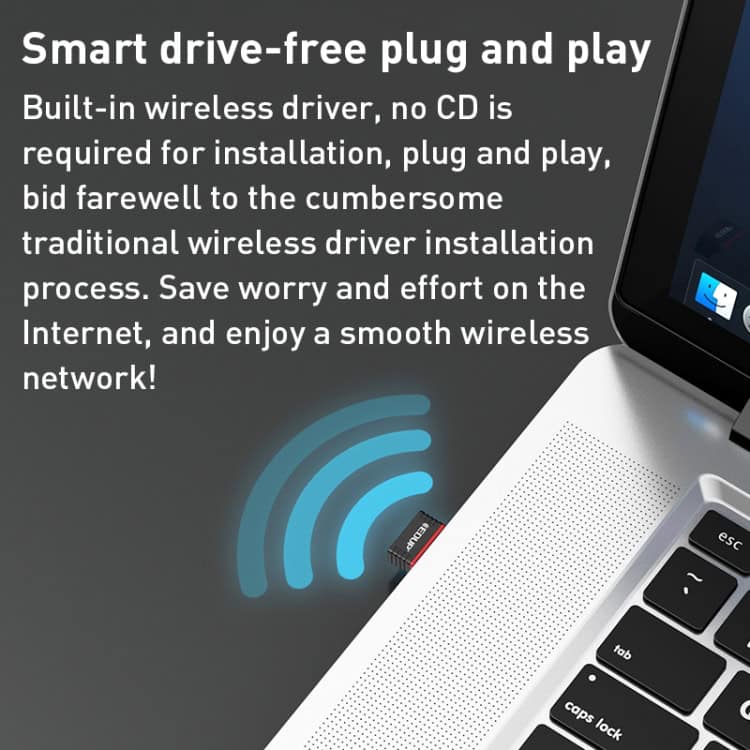 EDUP EP-AX300 300Mbps WiFi6 USB Network Adapter - Free Drive Installation 5 Edup Ep-Ax300 300Mbps Wifi6 Usb Network Adapter - Free Drive Installation - Image 5