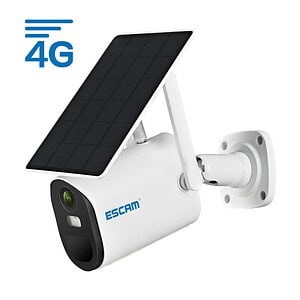 Solar-powered 4G security camera with motion detection, night vision, and wireless connectivity for home or business surveillance. High-quality video recording and remote access features.
