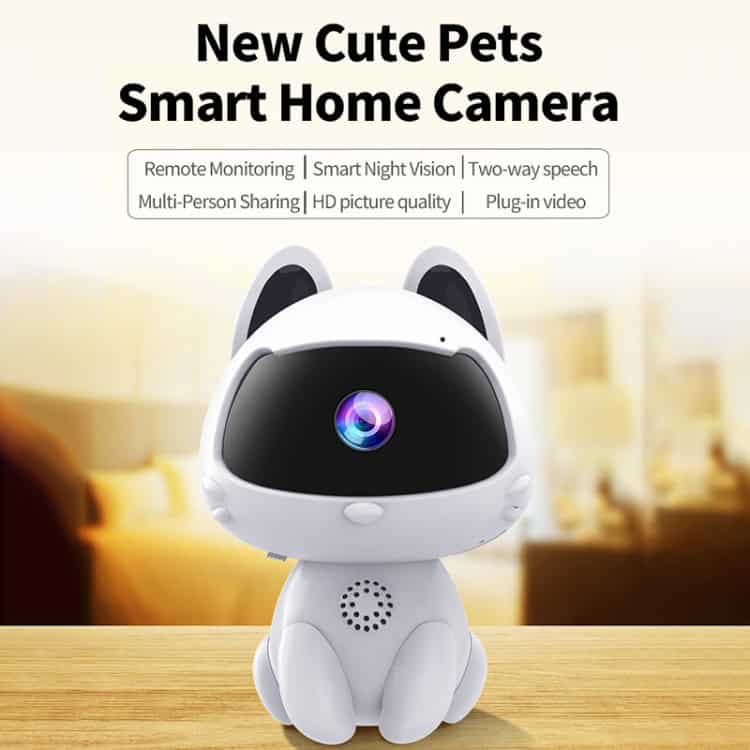 K9 Cute Pets Smart Camera - Night Vision, Two-way Voice, Motion Detection 2 Cute Pet Smart Home Camera, Indoor Security Robot, Remote Monitoring, Night Vision, Hd Video, Multi-Person Sharing, Two-Way Audio, Plug-In Video, Home Surveillance Device, Pet Monitoring Robot.