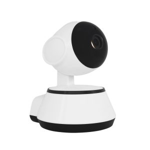 Wireless security camera with night vision, motion detection, and HD video recording for home surveillance and indoor security.