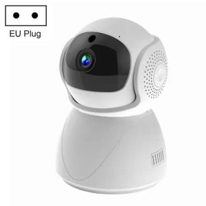 Wireless security robot with camera and EU plug for home and office surveillance, AI-powered security system, easy setup, and remote monitoring options.