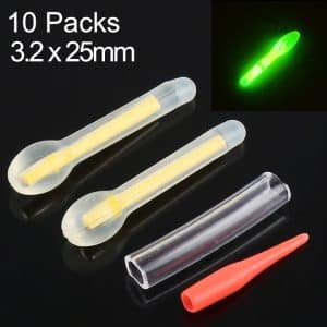 10 Packs OCEAN SUN Bulb Shape Float Night Fishing Light Stick - 25m Visibility