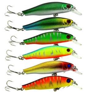 6PCS 8.5cm 8.9g Minnow Fishing Lures Set - Plastic Hard Baits Tackle Kit