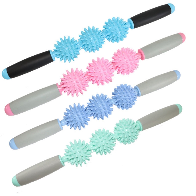 3-in-1 Yoga Muscle Massage Stick with Hedgehog Balls - Enhance Health Care 2 3-In-1 Yoga Muscle Massage Stick With Hedgehog Balls - Enhance Health Care - Image 2