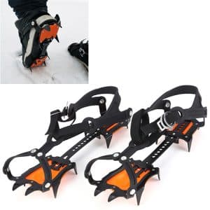 Aotu AT8701 10 Teeth Anti-Slip Ice Gripper Snow Climbing Shoes Covers - Pair