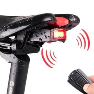 Smart COB LED Alarm Bike Rear Light with Remote - USB Rechargeable, IP65 Waterproof