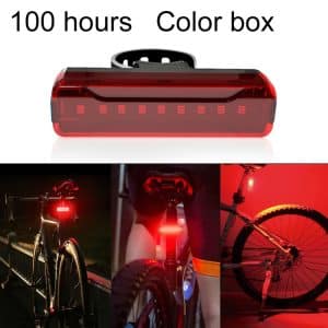 100-Hour USB Rechargeable Bicycle Taillight for Safety: LED, Multiple Modes