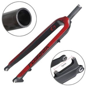 TOSEEK 26" Carbon Mountain Bike Fork, 385mm, Straight Tube, Disc Brake - Ultra Light