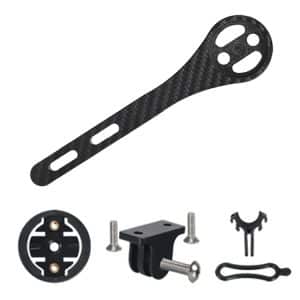 TOSEEK Carbon Fiber Garmin Code Table Holder - Glossy Finish, Road Bike-Compatible