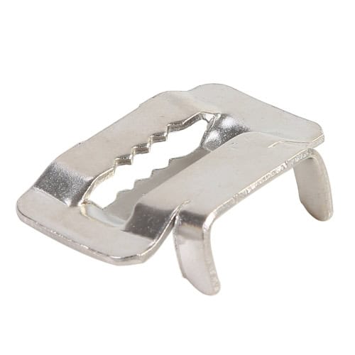 100 PCS 19.05mm Stainless Steel Cable Tie Lock Type Bundle Buckle 4 High-Quality Metal Cable Staple For Securing Wires And Cables In Construction And Electrical Projects. Durable, Rust-Resistant, And Easy To Install For Professionals And Diy Enthusiasts.