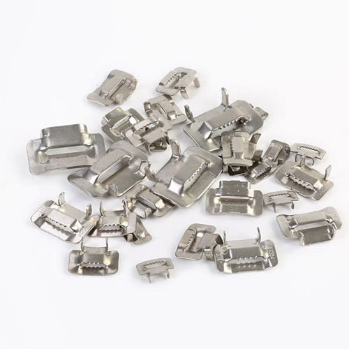100 PCS 19.05mm Stainless Steel Cable Tie Lock Type Bundle Buckle 5 Small Metallic Sewing Machine Bobbins For Textile Manufacturing And Repair, Metallic Sewing Accessories, Spindle Reels, And Thread Spools.