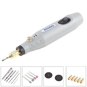 Precision electric engraver pen for detailed crafts and jewelry.