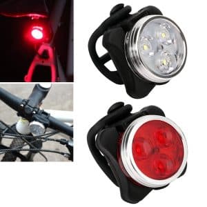 USB Rechargeable Bike Light Set - Four-speed Dimming, Waterproof, COB Bead