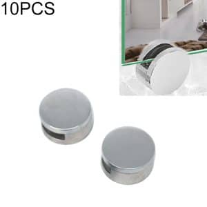 10 PCS Glass Mirror Holder Buckle Kit with Screws & Rubber Plugs