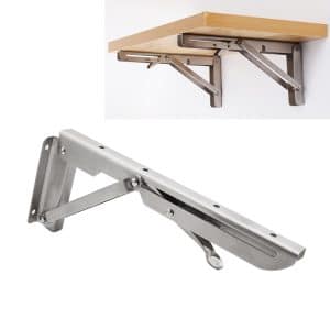 20" Spring Shelf for Dining Table - Foldable Stainless Steel - Space-saving Wall Mount