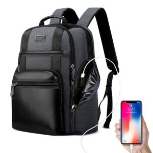 Bopai Fashion Anti-theft Backpack - Waterproof, USB Charging - 31x17x44cm