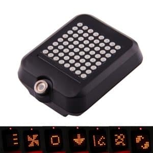 Wireless Rechargeable Bike Signal Light with Laser & Brake, USB, Mount Strap