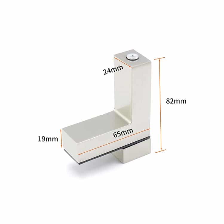 24mm Brushed Zinc Alloy Clip for Glass & Wood Layers - Sturdy F Type Bracket 4 24Mm Brushed Zinc Alloy Clip For Glass &Amp; Wood Layers - Sturdy F Type Bracket - Image 4