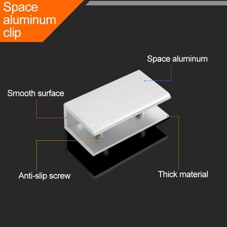 15 PCS Single Hole Aluminum Glass Fixing Clip, S, 8mm - Heavy-Duty & Efficient 3 15 Pcs Single Hole Aluminum Glass Fixing Clip, S, 8Mm - Heavy-Duty &Amp; Efficient - Image 3