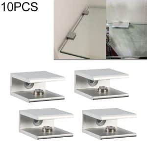10 PCS Glass Fixing Clip, S, Aluminum Alloy, Single Hole, 12mm