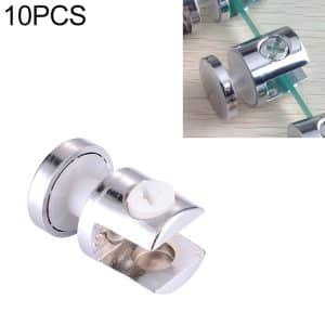 10-Piece Zinc Alloy Glass Fixing Clamp for 12mm Cylindrical Glass, Durable Base
