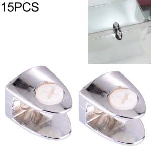 15-Piece Zinc Alloy Glass Fixing Clamp for Secure Bracket Connection