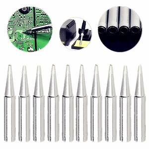 Electronic soldering iron tips, precision soldering tips for circuit boards and electronics repair tools, compatible with soldering station and hot air rework station.
