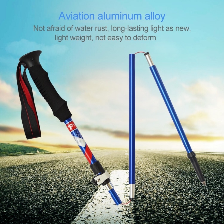 Compact 5-Node Folding Alpenstocks for Trekking, Aluminum Alloy, 28.5CM 4 Compact 5-Node Folding Alpenstocks For Trekking, Aluminum Alloy, 28.5Cm - Image 4
