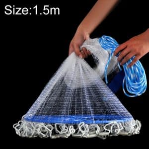 1.5m High Quality Fishing Net with 300 Flying Discs - Perfect for Anglers!