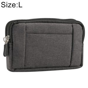 Sports Denim Waist Bag for 5.5~6.3" Phones, Size: L - Universal Fit, Multiple Colors