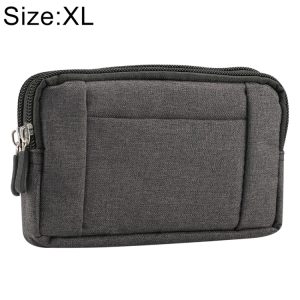Sporty Denim XL Waist Bag for 6.4~6.5" Smartphones - Hands-Free Access & Style