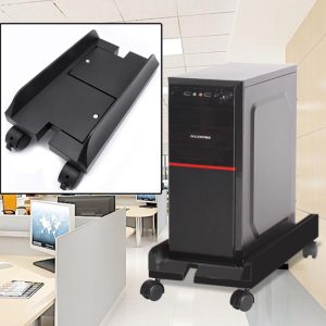 Adjustable Computer Mainframe Host Bracket with Wheel, Size S - Easy Mobility