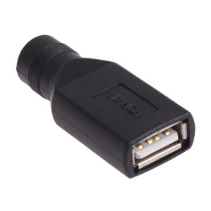 USB to 5.5 x 2.1mm Plug Adapter - Secure Connectors for Hassle-Free Charging