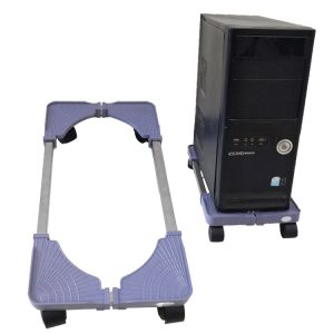 Adjustable Computer Mainframe Mobile Base with Wheel, 43-55cm Length, 22-34cm Width