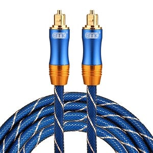 EMK Gold-Plated 2m Toslink Optical Audio Cable - Male to Male, OD6.0mm