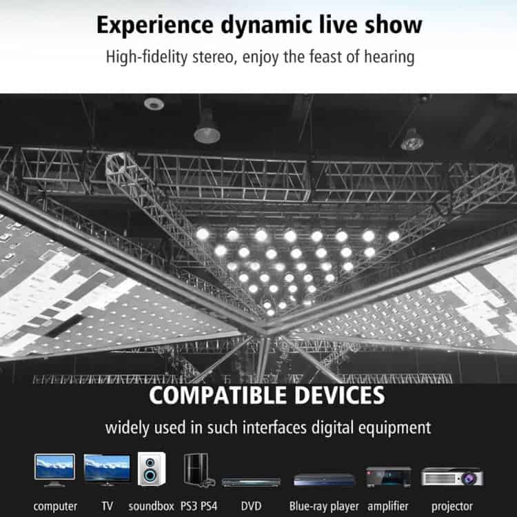 EMK 2m Toslink Male to Male Optical Audio Cable - OD4.0mm - Digital Sound 7 Emk 2M Toslink Male To Male Optical Audio Cable - Od4.0Mm - Digital Sound - Image 7