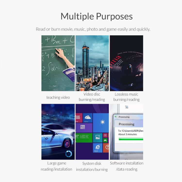 ORICO DVD-XD007 External CD/DVD-RW Recorder, USB 3.0, Portable & Reliable 10 Orico Dvd-Xd007 External Cd/Dvd-Rw Recorder, Usb 3.0, Portable &Amp; Reliable - Image 10