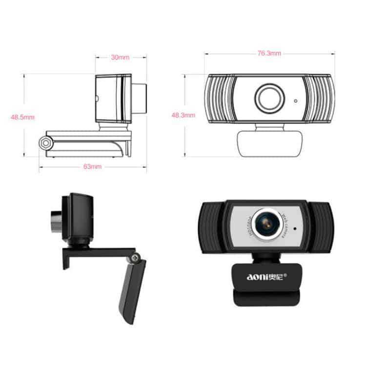 Aoni C33 1080P Webcam - Enhanced Mic for Flawless Teleconferences 4 Aoni C33 1080P Webcam - Enhanced Mic For Flawless Teleconferences - Image 4