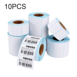 10 PCS 40x20x1500 Self-Adhesive Thermal Barcode Label Paper Pack