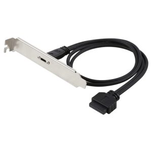 USB-C Female to USB 3.0 Motherboard Expansion Panel Cable - 50cm