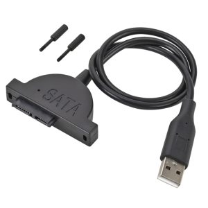 Slim SATA to USB 2.0 Adapter Cable for Laptop ODD CD DVD Drive, 45cm Length