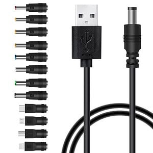 12-in-1 USB Multi-Function DC Power Cord - Black - Ultimate Charging Cable