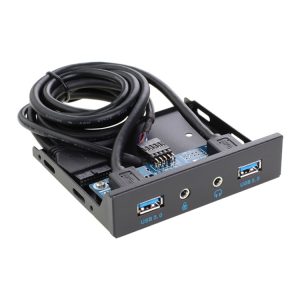 2-Port USB 3.0 Front Panel Data Hub with HD-Audio - Boost Your Connectivity