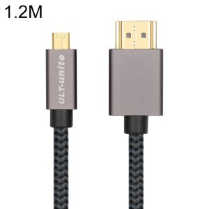 1.2m Gold-Plated HDMI to Micro HDMI Cable - Nylon Braided for Superior Connectivity