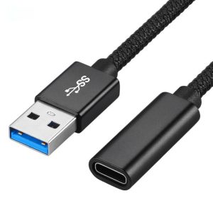 USB 3.0 Male to USB-C Extension Cable - Fast Data Transfer, Compact Design