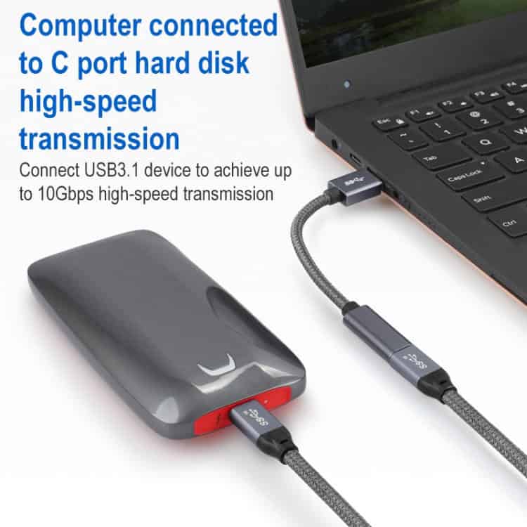 USB 3.0 Male to USB-C Extension Cable - Fast Data Transfer, Compact Design 3 Usb 3.0 Male To Usb-C Extension Cable - Fast Data Transfer, Compact Design - Image 3