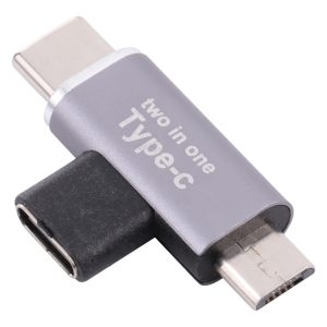 USB-C Female to USB-C Male + Micro USB Male Converter Adapter