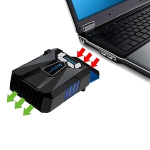 CoolCOLD Ice Troll 5: Portable Laptop Cooling Fan - High Performance, Speed Adjustable