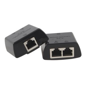 Lightning-Protected RJ45 to 2 x RJ45 Ethernet Network Coupler - Secure Connection
