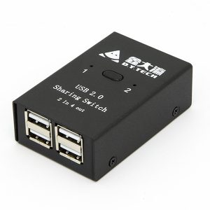 DY-B046 USB 2.0 Sharing Switch - Connect 2 Devices to 4 USB Ports